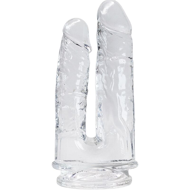 Explore double the pleasure with the Alive Double Realistic Penis Transparent. Made from soft, phthalate-free jelly, this waterproof double dildo adds a visually stimulating touch to intimate play.1